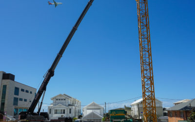Tower Crane Setup for Falcon Cranes at the Sable On Palm Site, Palm Beach